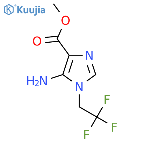 methyl 5-amino-1-(2,2,2-trifluoroethyl)-1H-imidazole-4-carboxylate structure