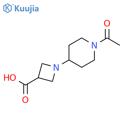 1-(1-acetylpiperidin-4-yl)azetidine-3-carboxylic acid structure