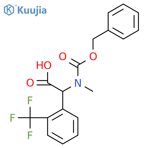 2-{(benzyloxy)carbonyl(methyl)amino}-2-2-(trifluoromethyl)phenylacetic acid structure