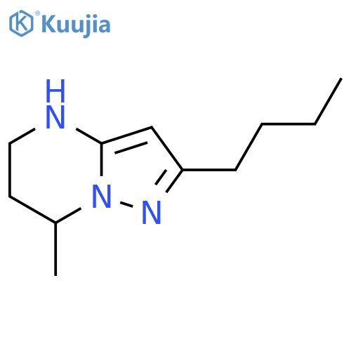 2-butyl-7-methyl-4H,5H,6H,7H-pyrazolo1,5-apyrimidine structure
