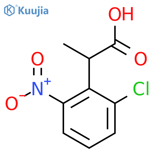 2-(2-chloro-6-nitrophenyl)propanoic acid structure