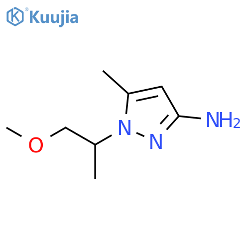 1-(1-methoxypropan-2-yl)-5-methyl-1H-pyrazol-3-amine structure