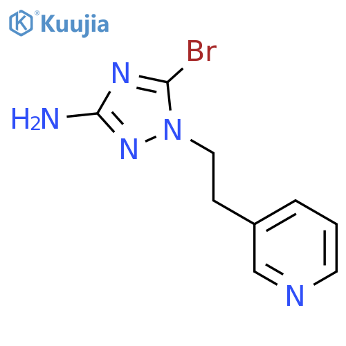 5-bromo-1-2-(pyridin-3-yl)ethyl-1H-1,2,4-triazol-3-amine structure