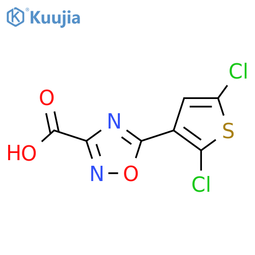 5-(2,5-Dichlorothiophen-3-yl)-1,2,4-oxadiazole-3-carboxylic acid structure