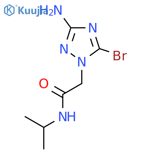 2-(3-amino-5-bromo-1H-1,2,4-triazol-1-yl)-N-(propan-2-yl)acetamide structure