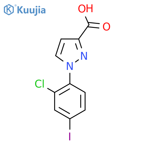 1-(2-chloro-4-iodophenyl)-1H-pyrazole-3-carboxylic acid structure