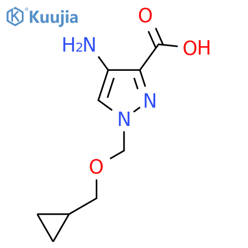 4-amino-1-(cyclopropylmethoxy)methyl-1H-pyrazole-3-carboxylic acid structure