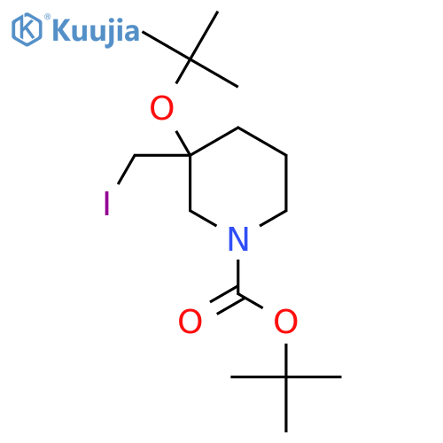 tert-butyl 3-(tert-butoxy)-3-(iodomethyl)piperidine-1-carboxylate structure