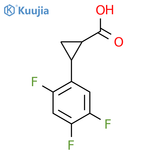 2-(2,4,5-trifluorophenyl)cyclopropane-1-carboxylic acid structure