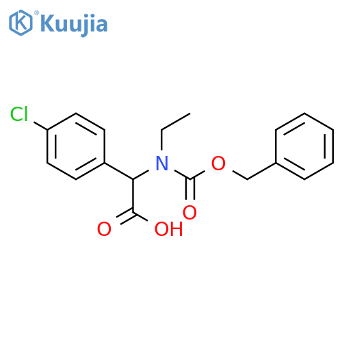 2-{(benzyloxy)carbonyl(ethyl)amino}-2-(4-chlorophenyl)acetic acid structure