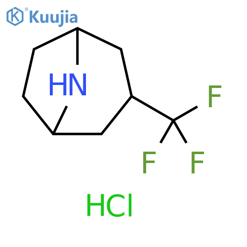 8-Azabicyclo[3.2.1]octane, 3-(trifluoromethyl)-, hydrochloride (1:1) structure