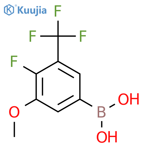 4-Fluoro-3-methoxy-5-(trifluoromethyl)phenylboronic acid structure