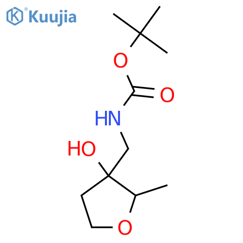 Tert-butyl n-[(3-hydroxy-2-methyloxolan-3-yl)methyl]carbamate structure