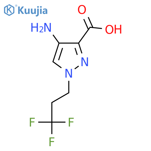 4-amino-1-(3,3,3-trifluoropropyl)-1H-pyrazole-3-carboxylic acid structure