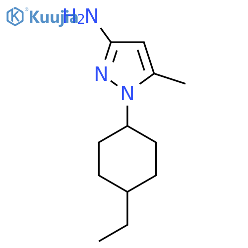 1-(4-ethylcyclohexyl)-5-methyl-1H-pyrazol-3-amine structure