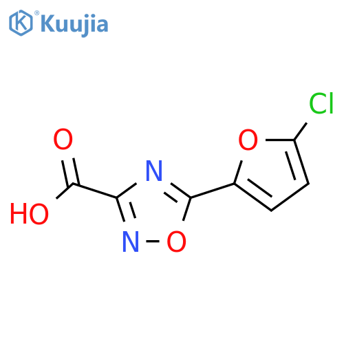 5-(5-chlorofuran-2-yl)-1,2,4-oxadiazole-3-carboxylic acid structure