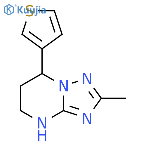 2-methyl-7-(thiophen-3-yl)-4H,5H,6H,7H-1,2,4triazolo1,5-apyrimidine structure