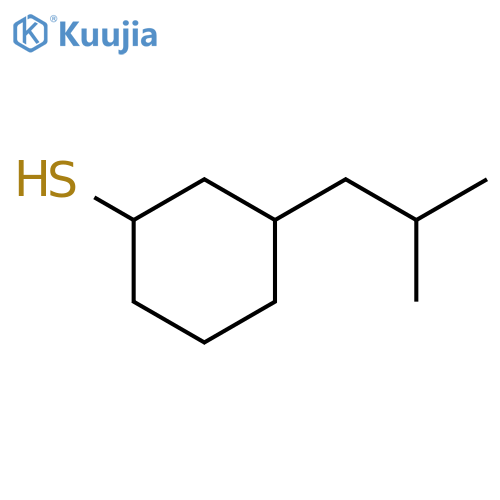 3-(2-Methylpropyl)cyclohexane-1-thiol structure