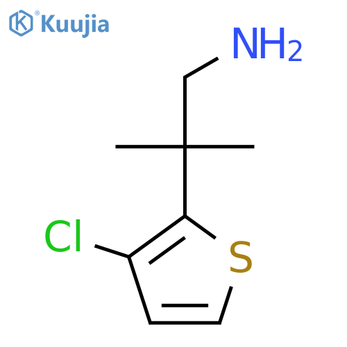 2-(3-chlorothiophen-2-yl)-2-methylpropan-1-amine structure