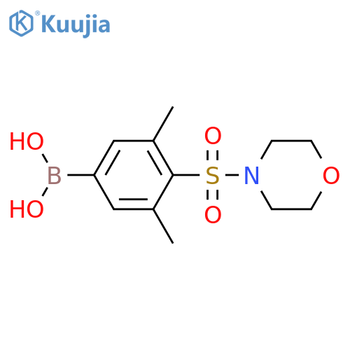 (3,5-Dimethyl-4-(morpholinosulfonyl)phenyl)boronic acid structure