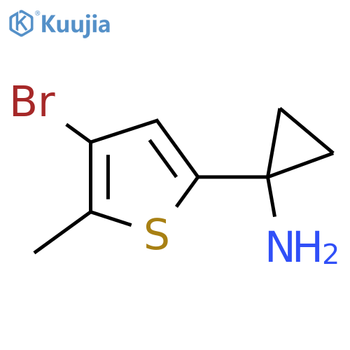 1-(4-bromo-5-methylthiophen-2-yl)cyclopropan-1-amine structure
