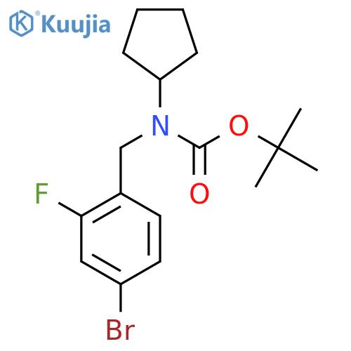 Tert-butyl 4-bromo-2-fluorobenzyl(cyclopentyl)carbamate structure