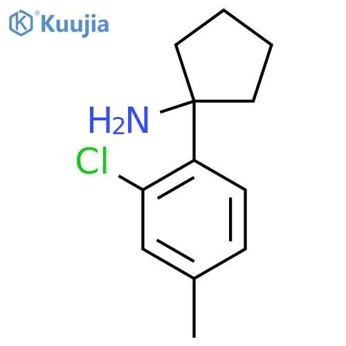 1-(2-chloro-4-methylphenyl)cyclopentan-1-amine structure