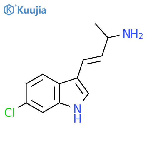 4-(6-chloro-1H-indol-3-yl)but-3-en-2-amine structure