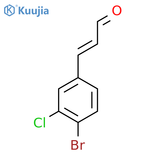 3-(4-bromo-3-chlorophenyl)prop-2-enal structure