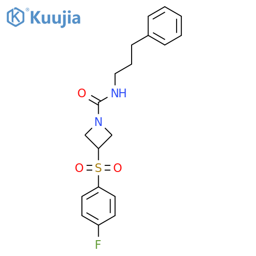 3-(4-fluorobenzenesulfonyl)-N-(3-phenylpropyl)azetidine-1-carboxamide structure