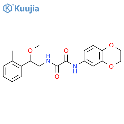 N1-(2,3-dihydrobenzo[b][1,4]dioxin-6-yl)-N2-(2-methoxy-2-(o-tolyl)ethyl)oxalamide structure