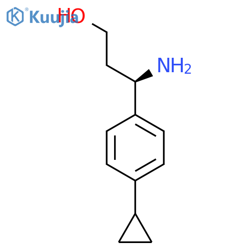 (3R)-3-amino-3-(4-cyclopropylphenyl)propan-1-ol structure