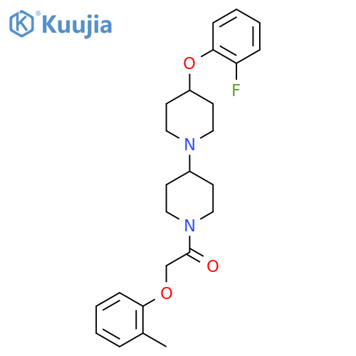 1-4-(2-fluorophenoxy)-1,4'-bipiperidine-1'-yl-2-(2-methylphenoxy)ethan-1-one structure