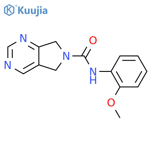 N-(2-methoxyphenyl)-5H,6H,7H-pyrrolo3,4-dpyrimidine-6-carboxamide structure