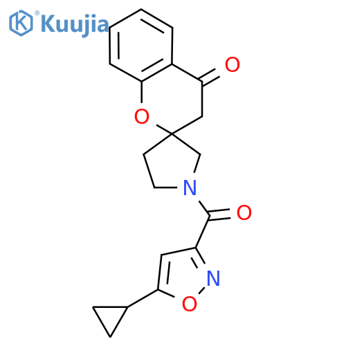 1'-(5-cyclopropyl-1,2-oxazole-3-carbonyl)-3,4-dihydrospiro1-benzopyran-2,3'-pyrrolidine-4-one structure