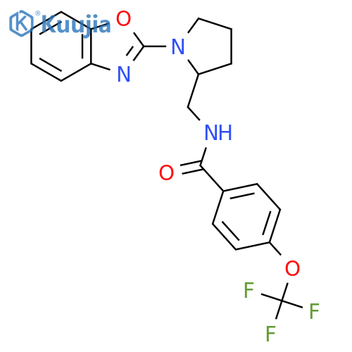 N-{[1-(1,3-benzoxazol-2-yl)pyrrolidin-2-yl]methyl}-4-(trifluoromethoxy)benzamide structure