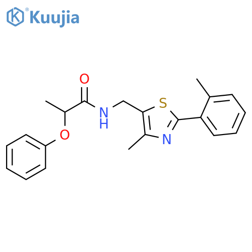 N-{[4-methyl-2-(2-methylphenyl)-1,3-thiazol-5-yl]methyl}-2-phenoxypropanamide structure