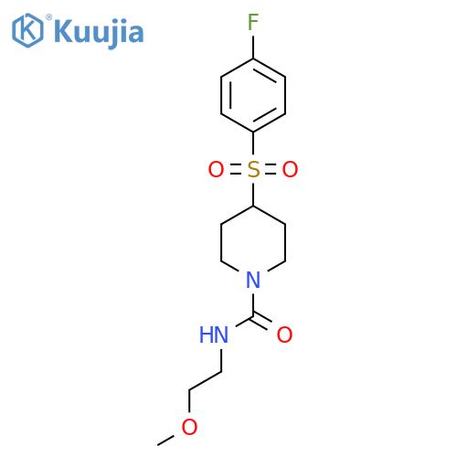 4-(4-fluorobenzenesulfonyl)-N-(2-methoxyethyl)piperidine-1-carboxamide structure
