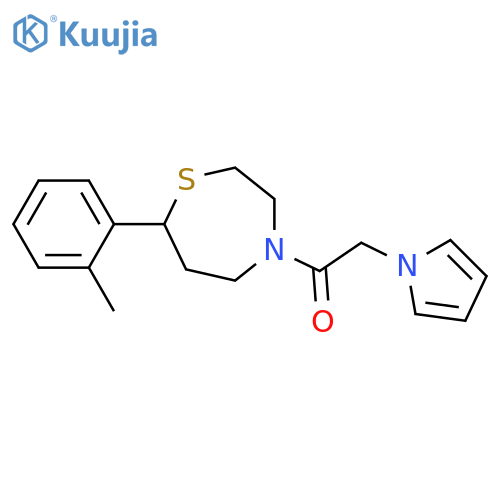 1-[7-(2-methylphenyl)-1,4-thiazepan-4-yl]-2-(1H-pyrrol-1-yl)ethan-1-one structure