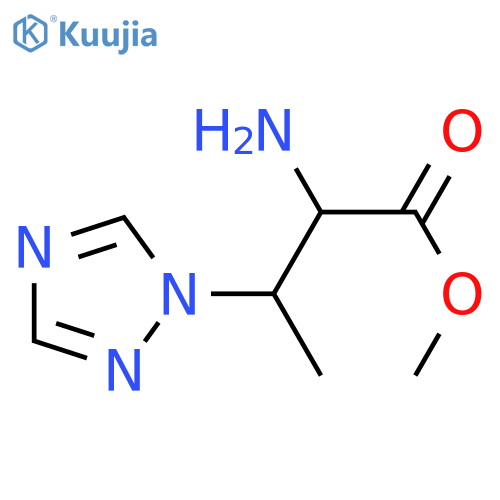 methyl 2-amino-3-(1H-1,2,4-triazol-1-yl)butanoate structure
