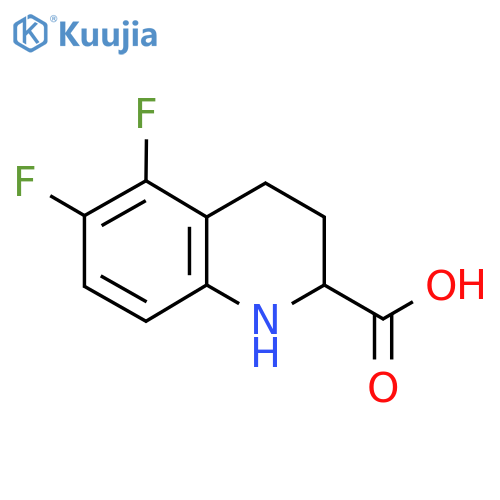 5,6-Difluoro-1,2,3,4-tetrahydroquinoline-2-carboxylic acid structure
