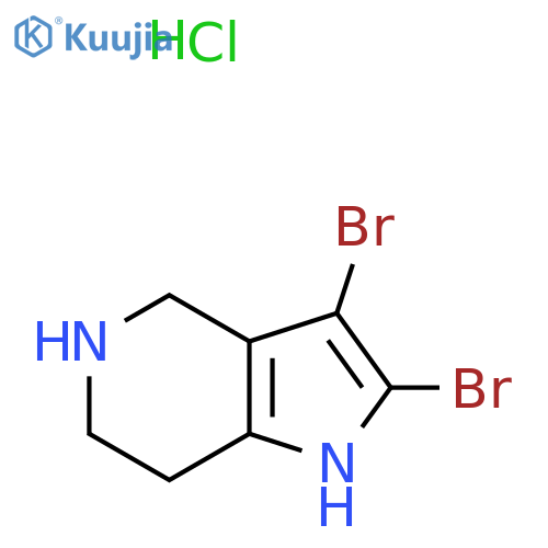 2,3-dibromo-1H,4H,5H,6H,7H-pyrrolo[3,2-c]pyridine hydrochloride structure