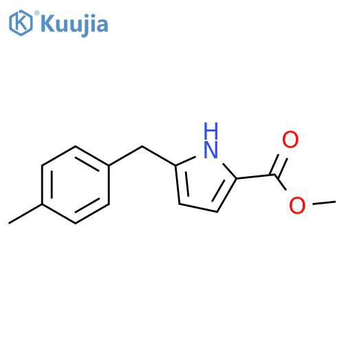 5-(4-Methyl-benzyl)-1H-pyrrole-2-carboxylic acid methyl ester structure