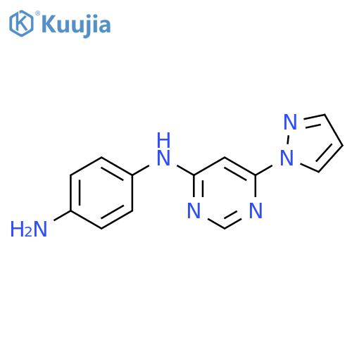 N-(6-Pyrazol-1-yl-pyrimidin-4-yl)-benzene-1,4-diamine structure