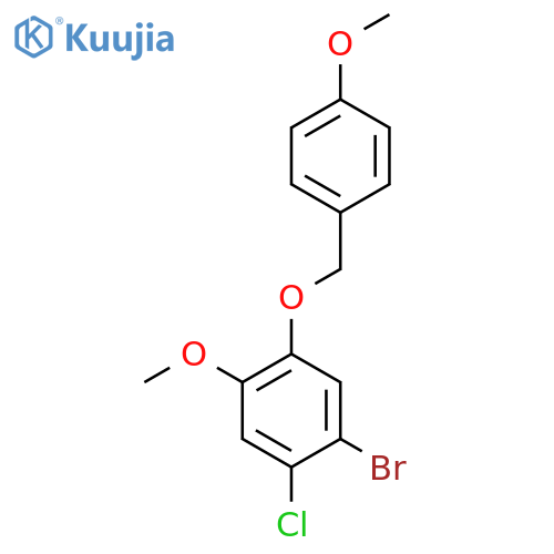 1-Bromo-2-chloro-4-methoxy-5-(4-methoxybenzyl)oxybenzene structure