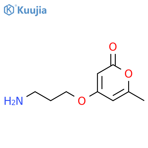 4-(3-aminopropoxy)-6-methyl-2H-pyran-2-one structure