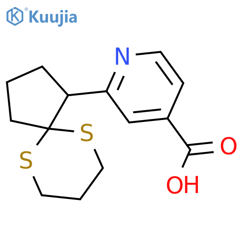 2-(6,10-Dithiaspiro[4.5]decan-1-yl)isonicotinic acid structure