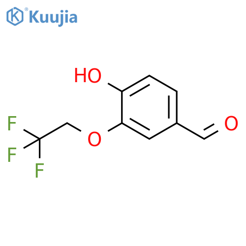 4-hydroxy-3-(2,2,2-trifluoroethoxy)benzaldehyde structure
