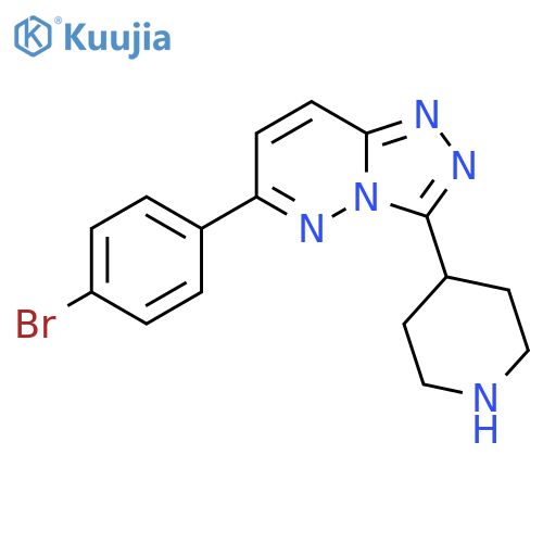 6-(4-Bromo-phenyl)-3-piperidin-4-yl-[1,2,4]triazolo[4,3-b]pyridazine structure