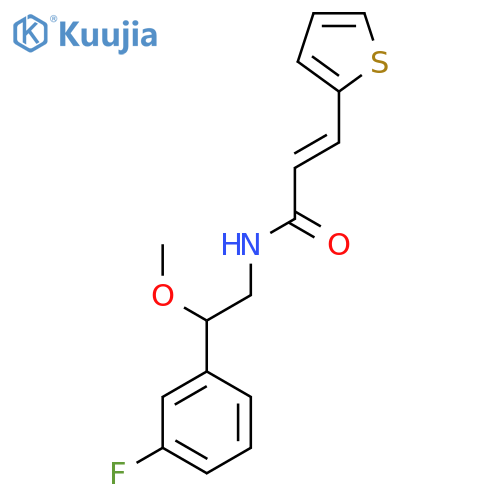 (E)-N-(2-(3-fluorophenyl)-2-methoxyethyl)-3-(thiophen-2-yl)acrylamide structure
